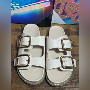 Universal Thread™ Women's Collin Double-Buckle Footbed Sandals sz 11